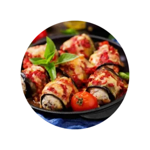Egg plant Rolls with Ricotta Cheese